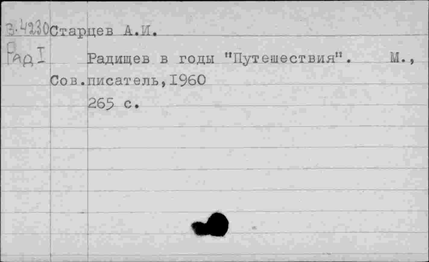 ﻿Ър, 1 Радищев в годы
Сов.писатель,1960 265 с.
"Путешествия”. М.,